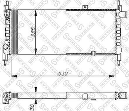 Stellox 10-25048-SX - Radiators, Motora dzesēšanas sistēma autodraugiem.lv