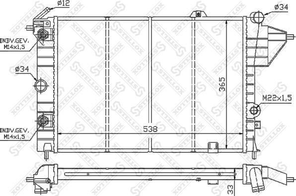 Stellox 10-25059-SX - Radiators, Motora dzesēšanas sistēma autodraugiem.lv