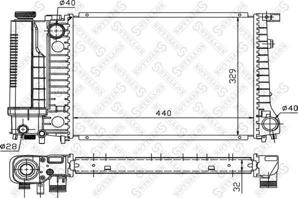 Stellox 10-25054-SX - Radiators, Motora dzesēšanas sistēma autodraugiem.lv