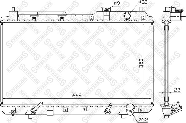 Stellox 10-25050-SX - Radiators, Motora dzesēšanas sistēma autodraugiem.lv