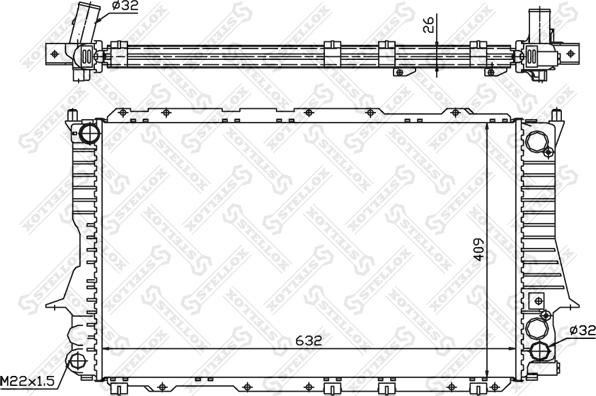 Stellox 10-25053-SX - Radiators, Motora dzesēšanas sistēma autodraugiem.lv