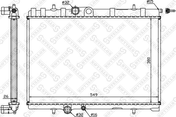 Stellox 10-25064-SX - Radiators, Motora dzesēšanas sistēma autodraugiem.lv