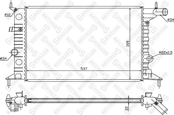 Stellox 10-25060-SX - Radiators, Motora dzesēšanas sistēma autodraugiem.lv