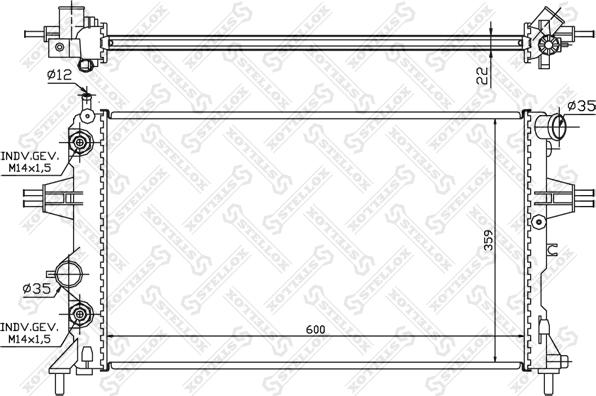 Stellox 10-25062-SX - Radiators, Motora dzesēšanas sistēma autodraugiem.lv