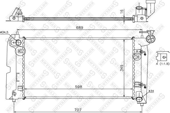 Stellox 10-25067-SX - Radiators, Motora dzesēšanas sistēma autodraugiem.lv