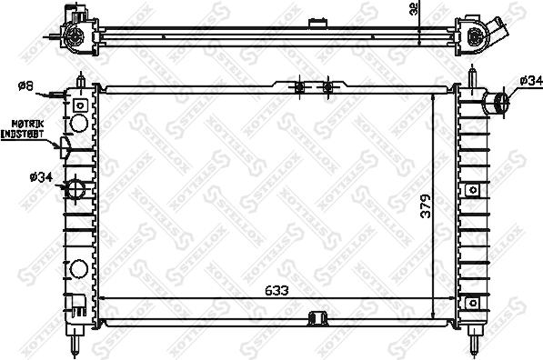 Stellox 10-25015-SX - Radiators, Motora dzesēšanas sistēma autodraugiem.lv