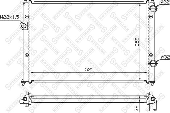 Stellox 10-25010-SX - Radiators, Motora dzesēšanas sistēma autodraugiem.lv