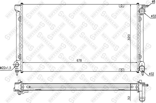 Stellox 10-25012-SX - Radiators, Motora dzesēšanas sistēma autodraugiem.lv