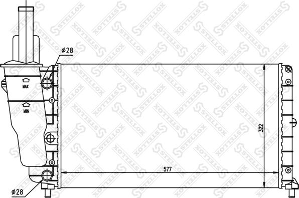 Stellox 10-25084-SX - Radiators, Motora dzesēšanas sistēma autodraugiem.lv