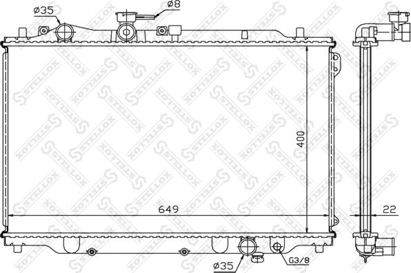 Stellox 10-25034-SX - Radiators, Motora dzesēšanas sistēma autodraugiem.lv