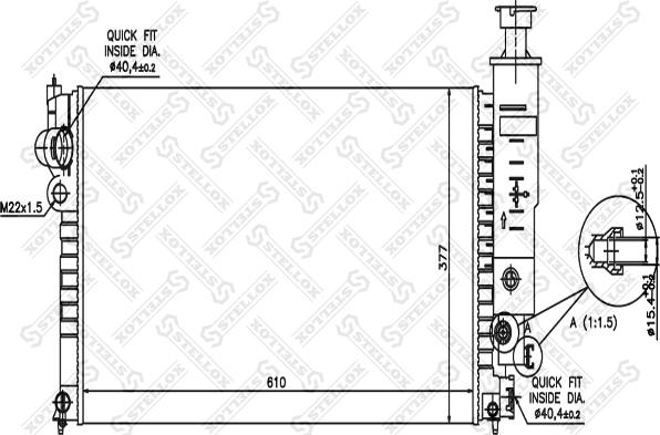 Stellox 10-25036-SX - Radiators, Motora dzesēšanas sistēma autodraugiem.lv