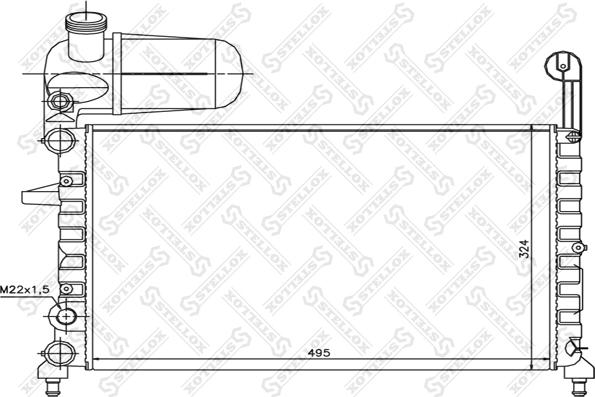 Stellox 10-25030-SX - Radiators, Motora dzesēšanas sistēma autodraugiem.lv