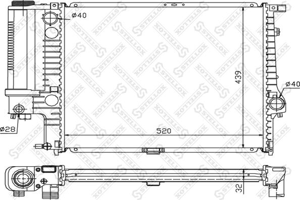 Stellox 10-25024-SX - Radiators, Motora dzesēšanas sistēma autodraugiem.lv