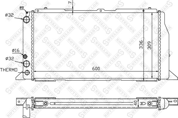 Stellox 10-25020-SX - Radiators, Motora dzesēšanas sistēma autodraugiem.lv