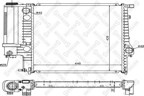 Stellox 10-25023-SX - Radiators, Motora dzesēšanas sistēma autodraugiem.lv