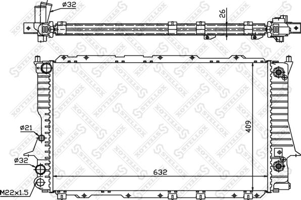 Stellox 10-25079-SX - Radiators, Motora dzesēšanas sistēma autodraugiem.lv