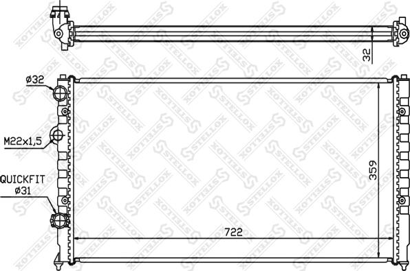 Stellox 10-25073-SX - Radiators, Motora dzesēšanas sistēma autodraugiem.lv