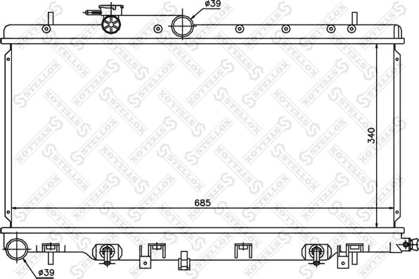 Stellox 10-25144-SX - Radiators, Motora dzesēšanas sistēma autodraugiem.lv