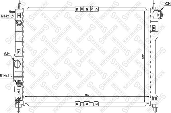 Stellox 10-25146-SX - Radiators, Motora dzesēšanas sistēma autodraugiem.lv