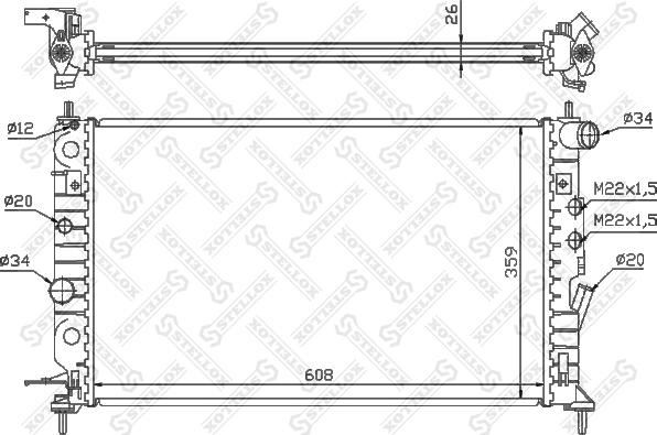 Stellox 10-25140-SX - Radiators, Motora dzesēšanas sistēma autodraugiem.lv