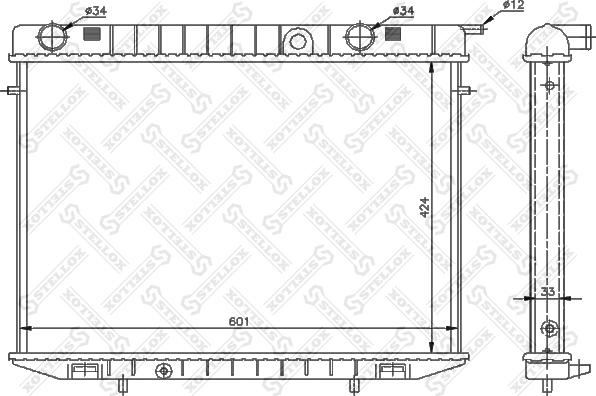 Stellox 10-25141-SX - Radiators, Motora dzesēšanas sistēma autodraugiem.lv