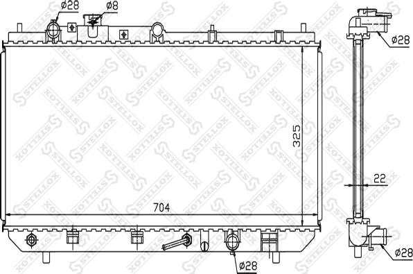 Stellox 10-25147-SX - Radiators, Motora dzesēšanas sistēma autodraugiem.lv