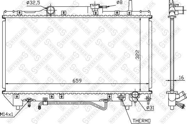 Stellox 10-25154-SX - Radiators, Motora dzesēšanas sistēma autodraugiem.lv