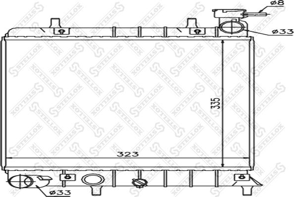 Stellox 10-25168-SX - Radiators, Motora dzesēšanas sistēma autodraugiem.lv