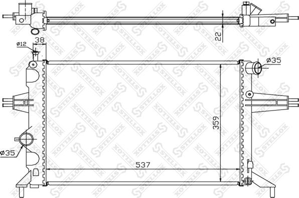 Stellox 10-25163-SX - Radiators, Motora dzesēšanas sistēma autodraugiem.lv