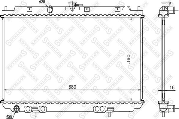 Stellox 10-25167-SX - Radiators, Motora dzesēšanas sistēma autodraugiem.lv