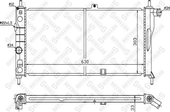 Stellox 10-25101-SX - Radiators, Motora dzesēšanas sistēma autodraugiem.lv