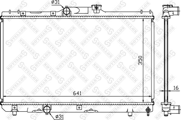 Stellox 10-25114-SX - Radiators, Motora dzesēšanas sistēma autodraugiem.lv