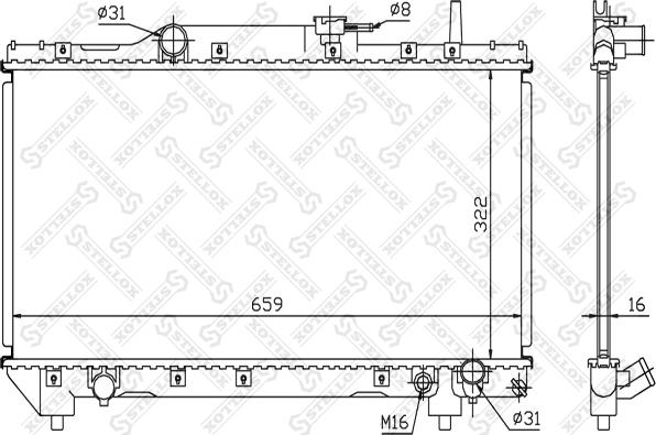 Stellox 10-25116-SX - Radiators, Motora dzesēšanas sistēma autodraugiem.lv