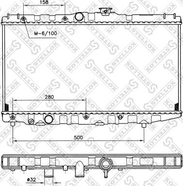 Stellox 10-25110-SX - Radiators, Motora dzesēšanas sistēma autodraugiem.lv