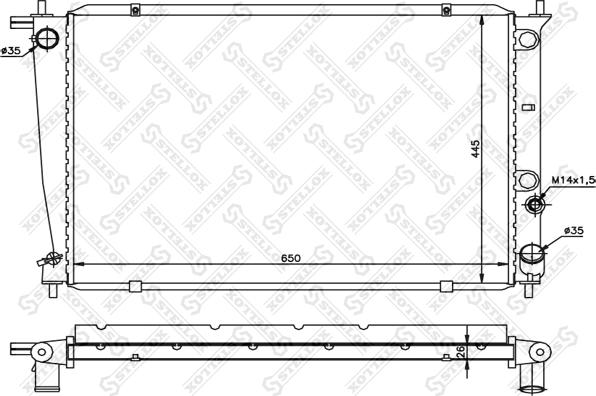 Stellox 10-25184-SX - Radiators, Motora dzesēšanas sistēma autodraugiem.lv