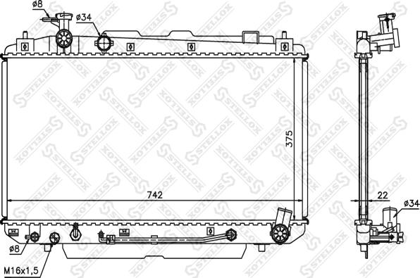 Stellox 10-25185-SX - Radiators, Motora dzesēšanas sistēma autodraugiem.lv