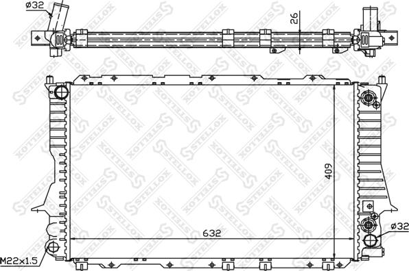 Stellox 10-25181-SX - Radiators, Motora dzesēšanas sistēma autodraugiem.lv