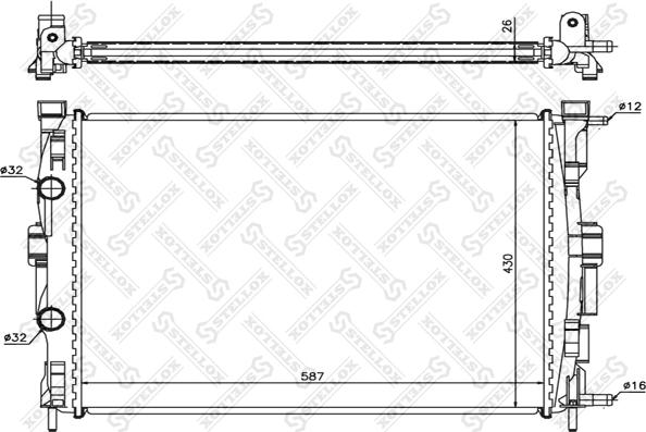 Stellox 10-25183-SX - Radiators, Motora dzesēšanas sistēma autodraugiem.lv