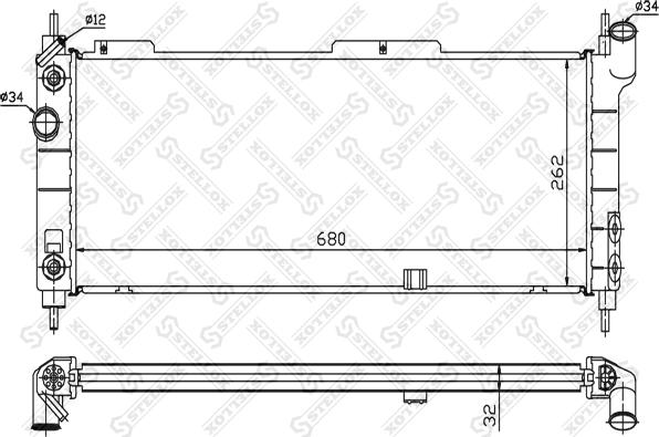 Stellox 10-25136-SX - Radiators, Motora dzesēšanas sistēma autodraugiem.lv