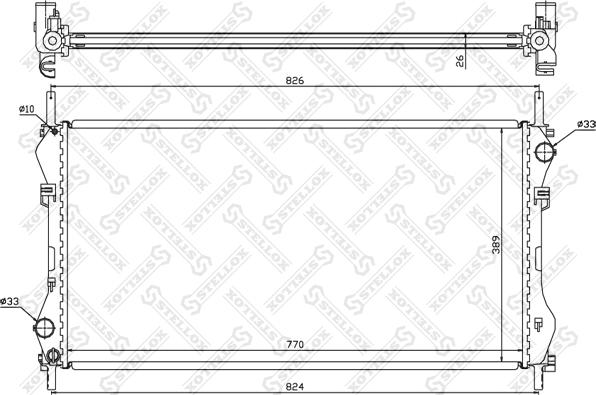 Stellox 10-25131-SX - Radiators, Motora dzesēšanas sistēma autodraugiem.lv