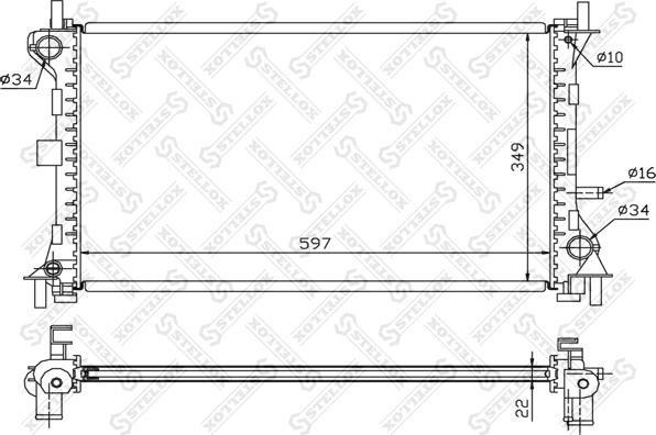 Stellox 10-25129-SX - Radiators, Motora dzesēšanas sistēma autodraugiem.lv