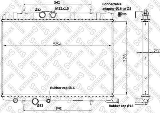 Stellox 10-25120-SX - Radiators, Motora dzesēšanas sistēma autodraugiem.lv