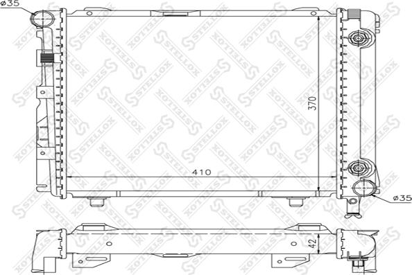 Stellox 10-25890-SX - Radiators, Motora dzesēšanas sistēma autodraugiem.lv