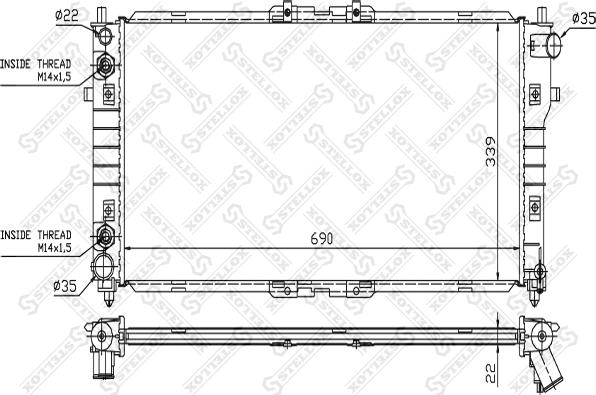 Stellox 10-25858-SX - Radiators, Motora dzesēšanas sistēma autodraugiem.lv