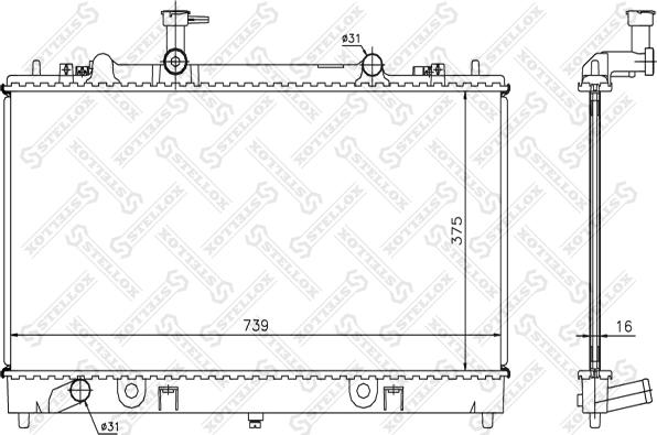 Stellox 10-25853-SX - Radiators, Motora dzesēšanas sistēma autodraugiem.lv