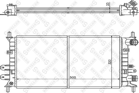 Stellox 10-25811-SX - Radiators, Motora dzesēšanas sistēma autodraugiem.lv