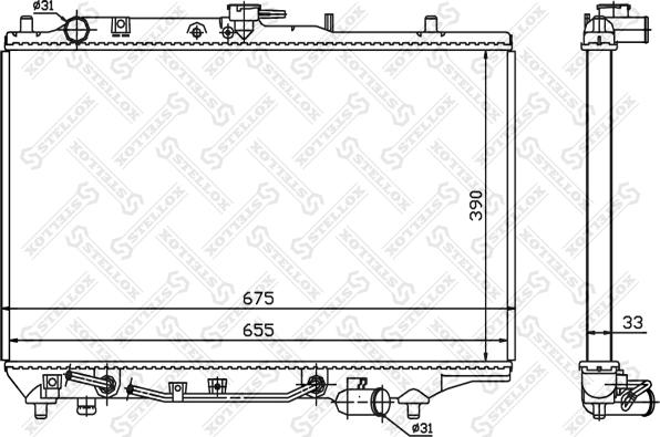 Stellox 10-25832-SX - Radiators, Motora dzesēšanas sistēma autodraugiem.lv