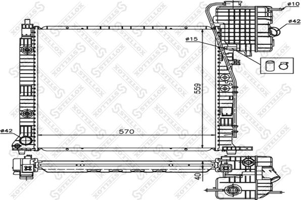 Stellox 10-25873-SX - Radiators, Motora dzesēšanas sistēma autodraugiem.lv