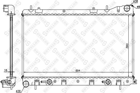 Stellox 10-25396-SX - Radiators, Motora dzesēšanas sistēma autodraugiem.lv