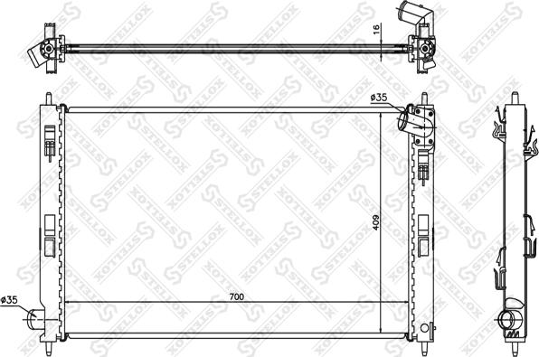 Stellox 10-25349-SX - Radiators, Motora dzesēšanas sistēma autodraugiem.lv